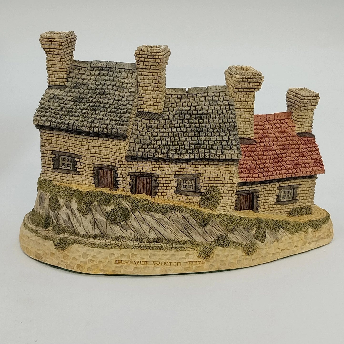 David Winter Miners Row Midlands Collection 1987 Box 2 Lamp Posts Orig Box Vtg
