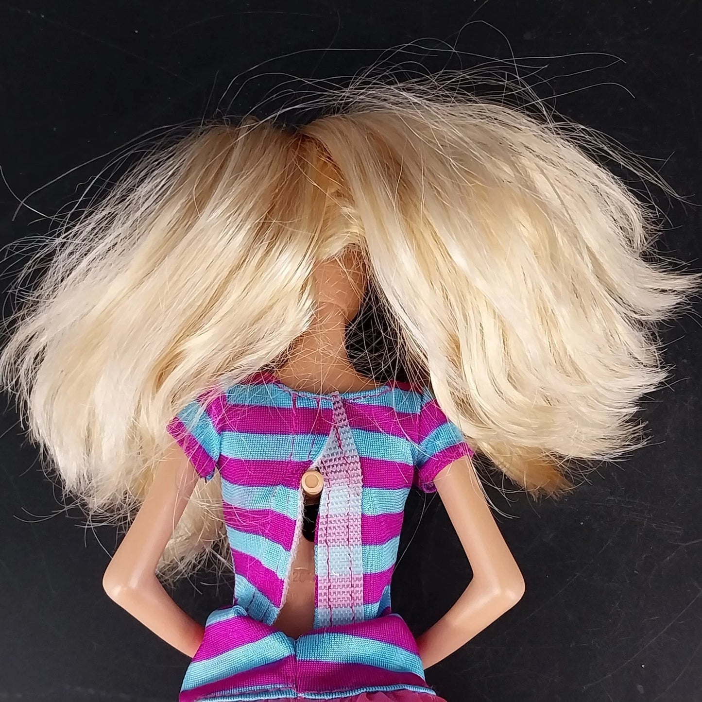 Mattel Barbie I Can Be Babysitter Doll Blonde Stripe Dress Y2K