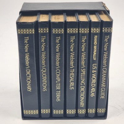 Websters Library of Practical Information Book Set In Case 7 Small Books 1990