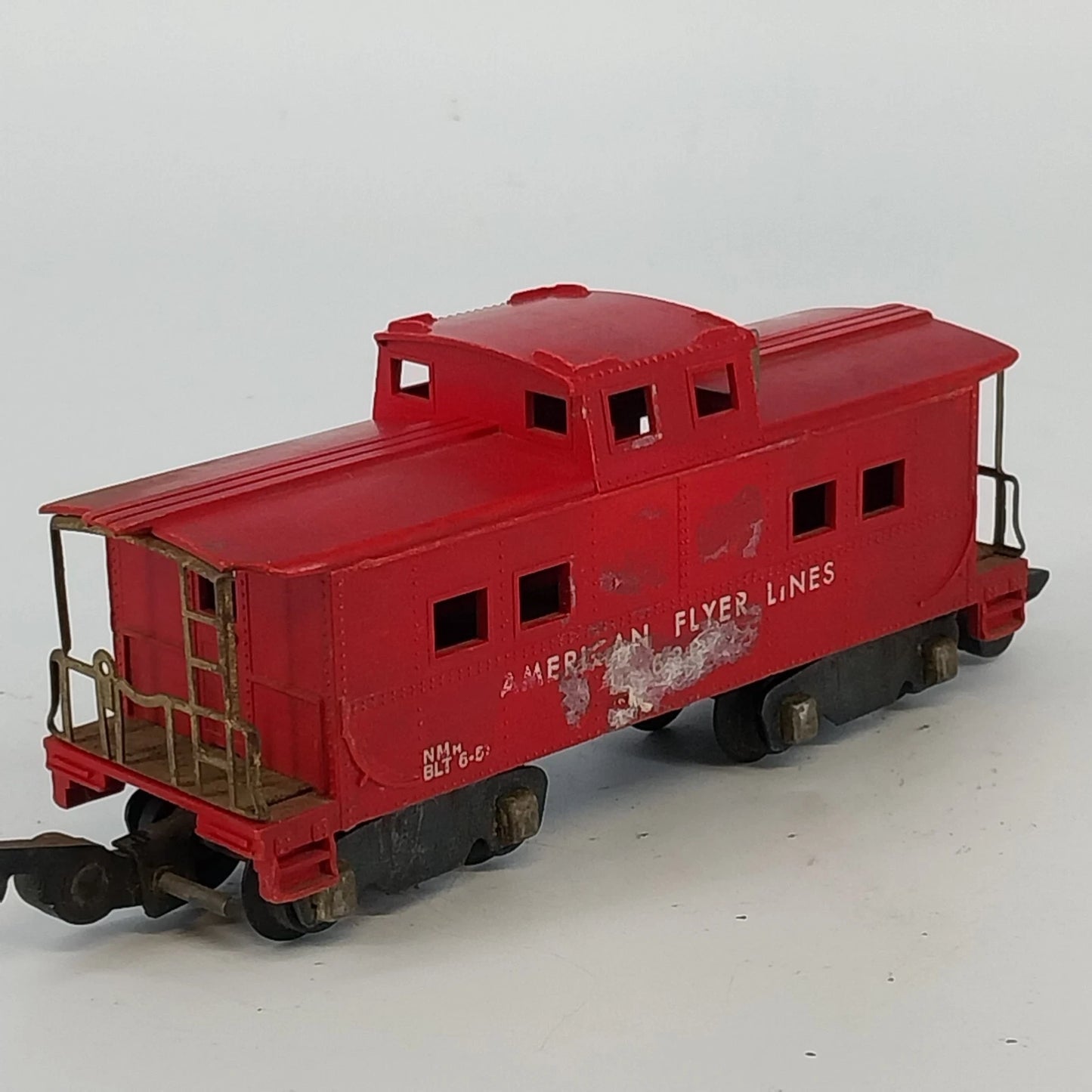 American Flyer Lines S Gauge Caboose Train 638 Red A. C. Gilbert 1950s Vintage