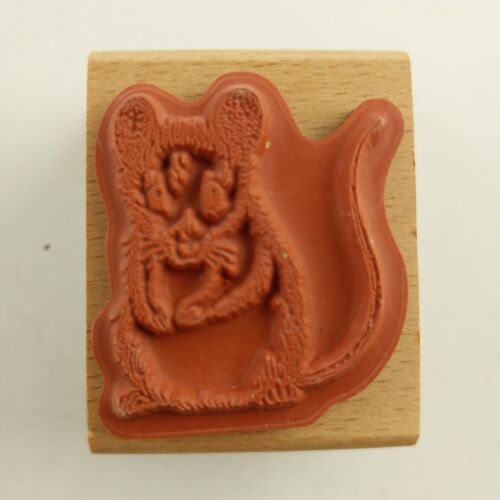 Lot of 4 Animal Rubber Stamps Lion King Beatrix Potter Mice Wood Mounted