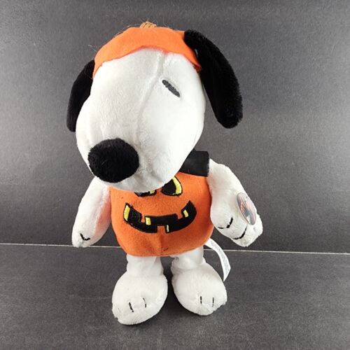 Peanuts Plush Halloween Snoopy Pumpkin Musical Animated Dancing Dan Dee New Batt