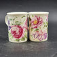 2 Crown Trent Coffee Mug Tea Cups Pink Peony & Pink Roses Bone China England