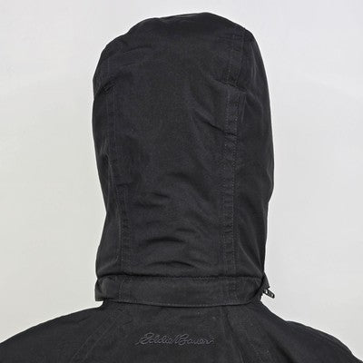 Eddie Bauer WeatherEdge Women’s Large Black Insulated Waterproof Jacket Detachable Hood Winter Coat