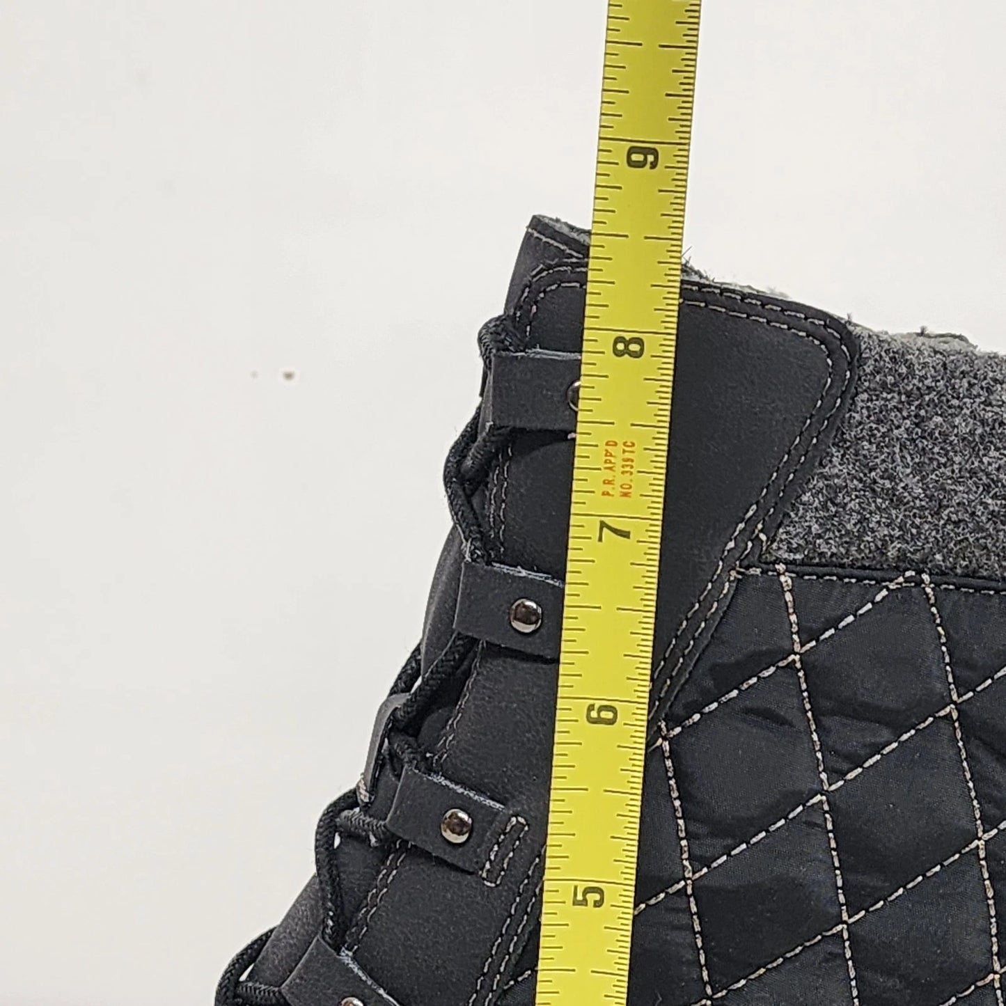 JBU by Jambu Summit Boots 8" High Black Quilted Zip Water Repellent Women’s 8.5