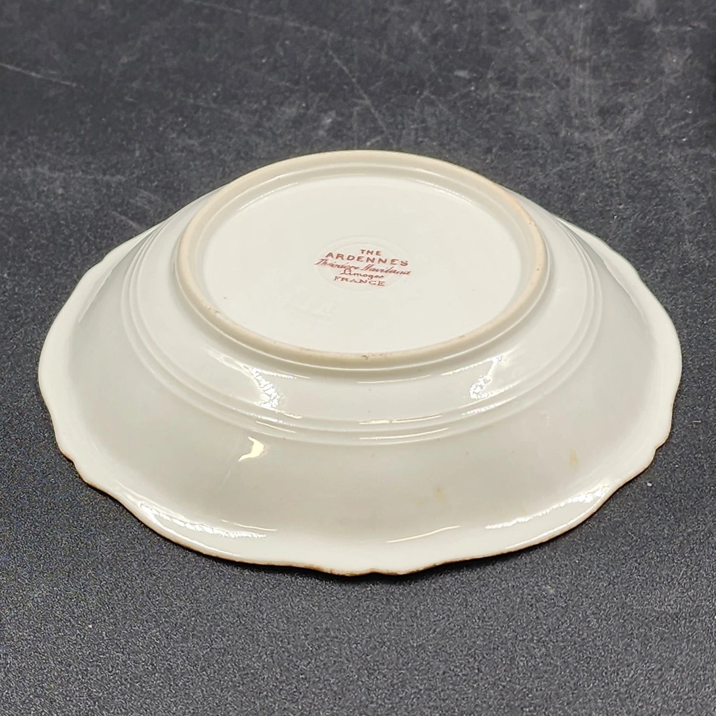 4 Limoges Fruit Dessert Bowls 5.5" The Ardennes Pink Roses Gold Haviland France