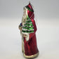Large Santa Blown Glass Christmas Ornament Hand Painted Red Green Gifts & Tree