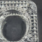 Crystal D'Argues French Candle Holder Faceted Square 4" Marked France EUC