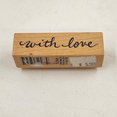 3 Rubber Stamps Love Theme With Love Thinking Of You Birthday Sentiment