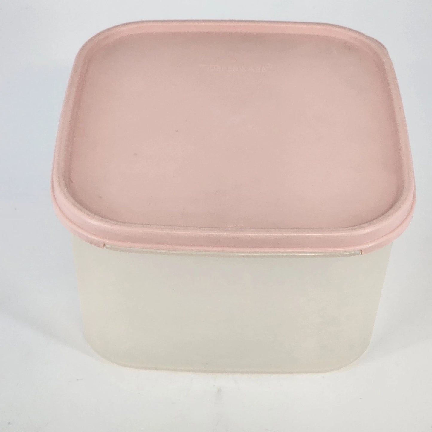 Tupperware Modular Mates 1620-1 Clear Storage Canister Pink Lid 1623-2 Vintage