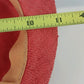 Women's Red Derby Dress Hat Wide Brim Polka Dot Bow Mesh Trim Vintage 11"
