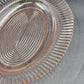 Pink Depression Glass Oval Platter Texture Ring Design Ruffle Edge MacBeth-Evans