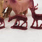 Lot of 7 Plastic Celluloid Blow Mold Animals Toy Figurines Vintage Japan 1950's