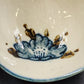 3 Japanese Ceramic Tonsui Bowls Blue Floral Hand Painted Porcelain Nabe Hot Pot