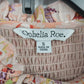 Ophelia Roe Floral Smocked Peasant Blouse Peach Long Sleeve Women's Small