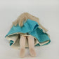 Effanbee Alice in Wonderland Storybook Doll 11" Blonde 1976 Vtg Teal White Dress