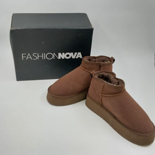 Women's Boots Classic Ultra Mini Platform Chocolate Suede Size 10 US FashionNova