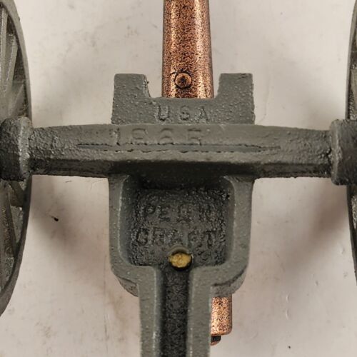 1865 Military Cannon Toy Penn Craft USA Cast Iron & Brass Civil War Replica 3"h