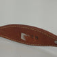 Brown Leather Basketweave Ranger Belt No Buckle 1.5" Marked 38 Vintage JJ Stamp