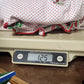 Christmas Tablecloth Red Green Poinsettia Polka Dot 116x62 Vintage Holiday