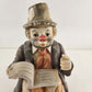 Sun Saint Porcelain Hobo Clown with Book Music Box 6.5" Plays King of the Road