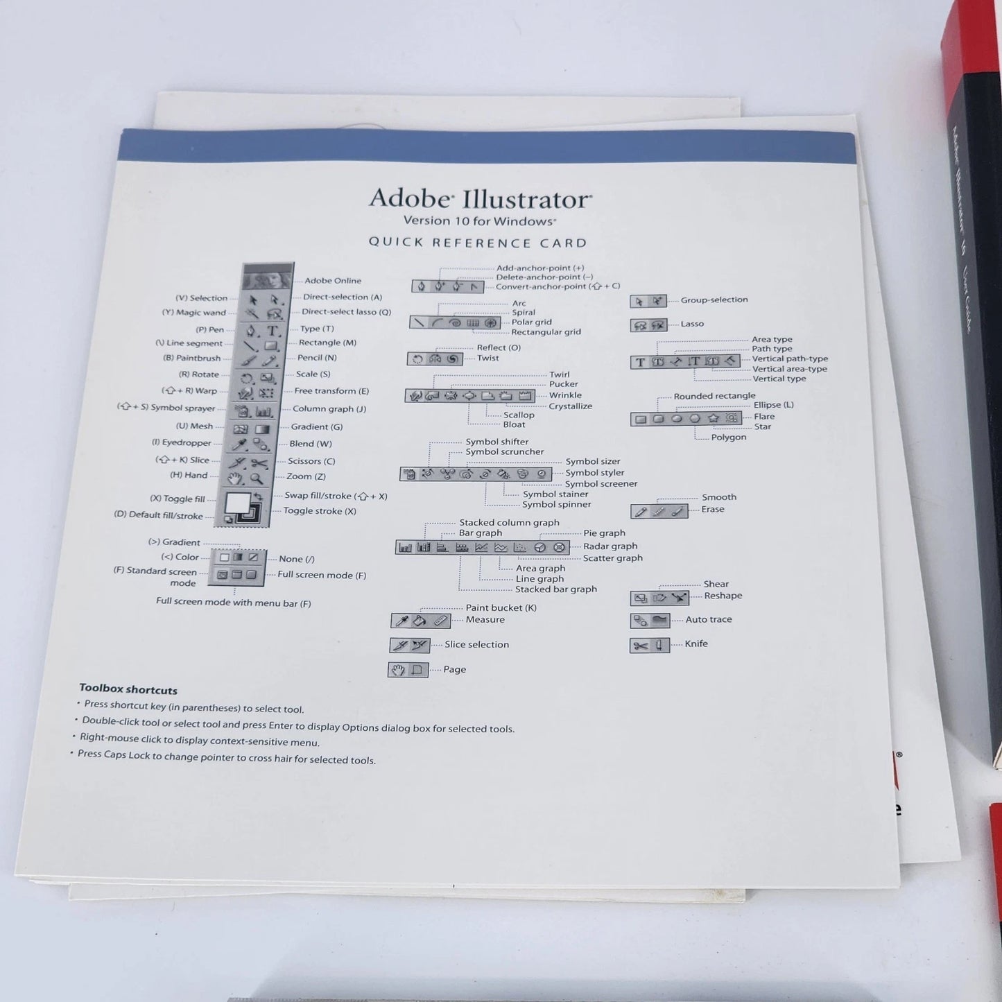 Adobe Illustrator 10 PC Windows Vintage Software Big Box Serial Number Manual