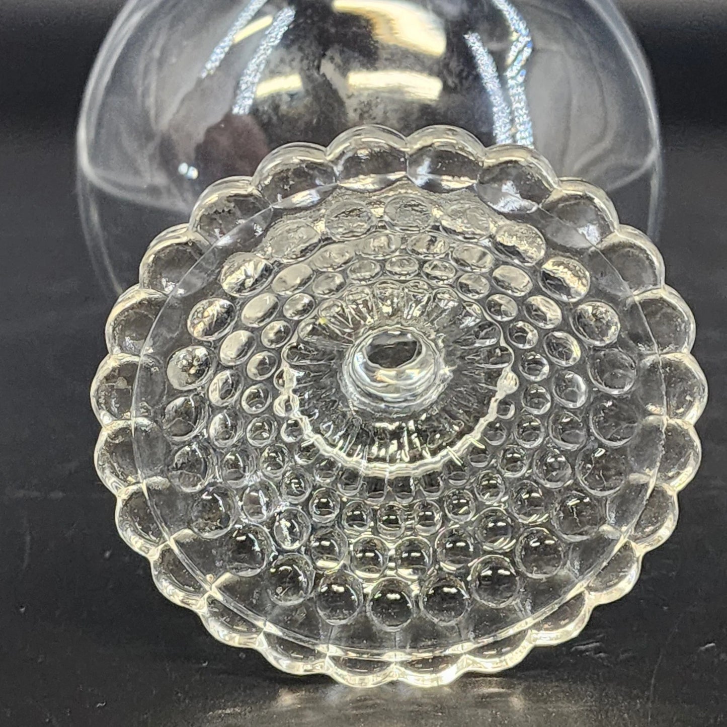 5 Anchor Hocking Bubble Foot Champagne Glasses 4" Mid Century Barware Set Vtg