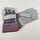 3 Pr Split Cowhide Leather Palm Gloves w 2½" Rubberized Safety Cuff Size Small