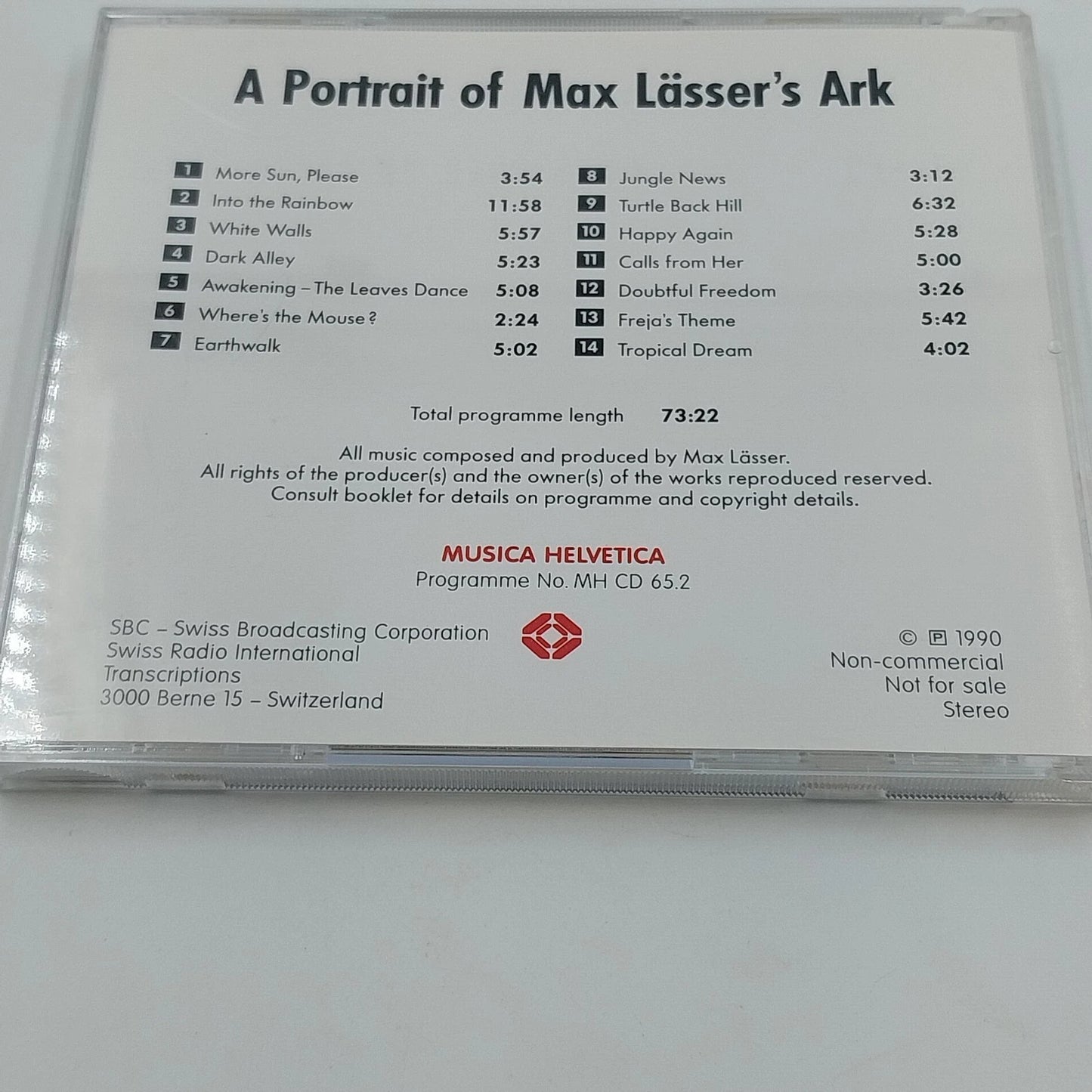Max Lässer's Ark A Portrait CD 1990 Musica Helvetica Promo MH CD 65.2