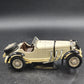 Bburago 1931 Mercedes Benz SSKL 1:18 Diecast Model Car Cream with Stand 9.5" Vtg