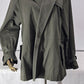 Coldwater Creek Classic Lightweight Jacket Olive Green W18 Open Front No Belt