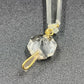 4 Icicle Spear Crystal Faceted Glass Prisms 3" L & Octagon Accent Wire Connector
