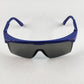 Gateway Strobe Safety Glasses Lightweight Telescoping Temples Side Shields Z87.1 (Blue Frame, Gray Lens)