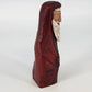 Wood Carved Pencil Santa Figurine Hand Painted Decor 7" 1995 Artist Signed GVW