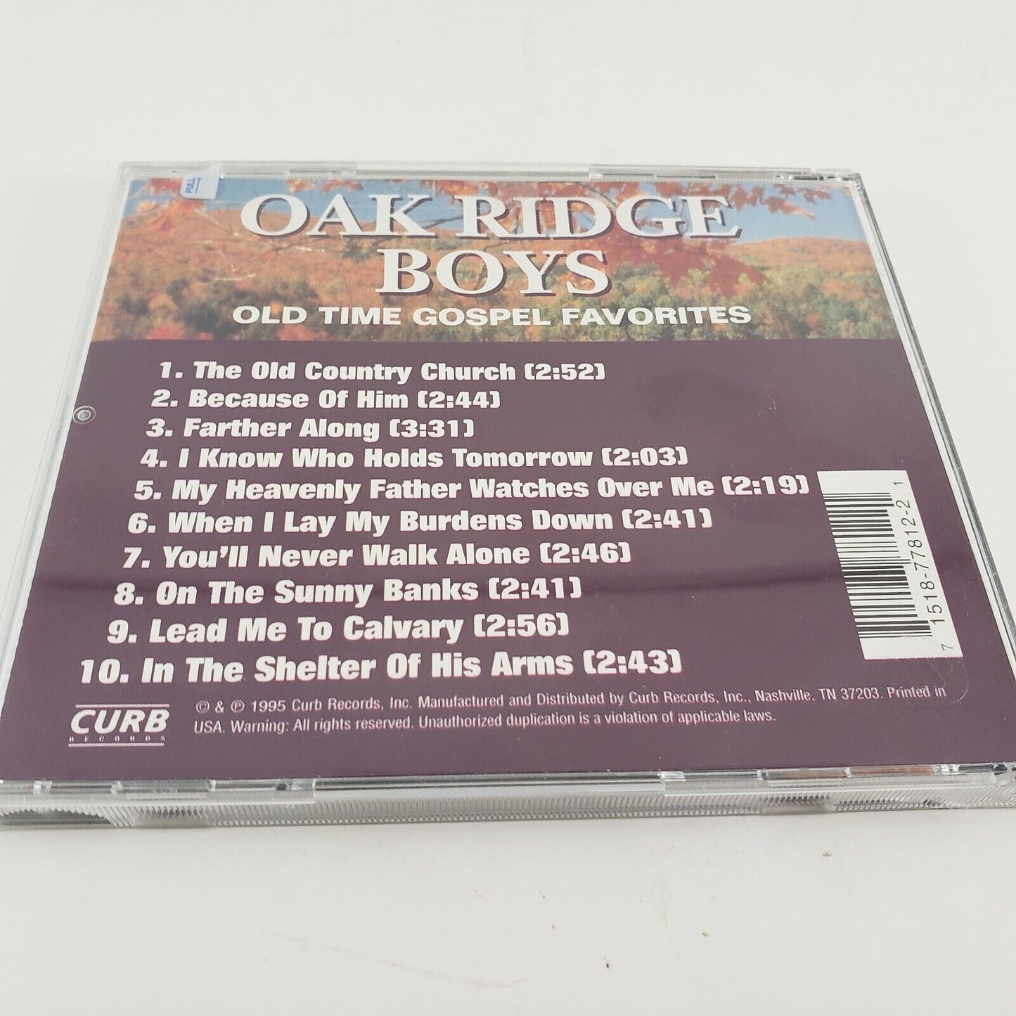 The Oak Ridge Boys Old Time Gospel Favorites CD 1996 Curb Records D2-77812