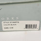 Studio Works St Martin Black Sandals 3.5" Straw Heel Women 9M Tan Insole w Box