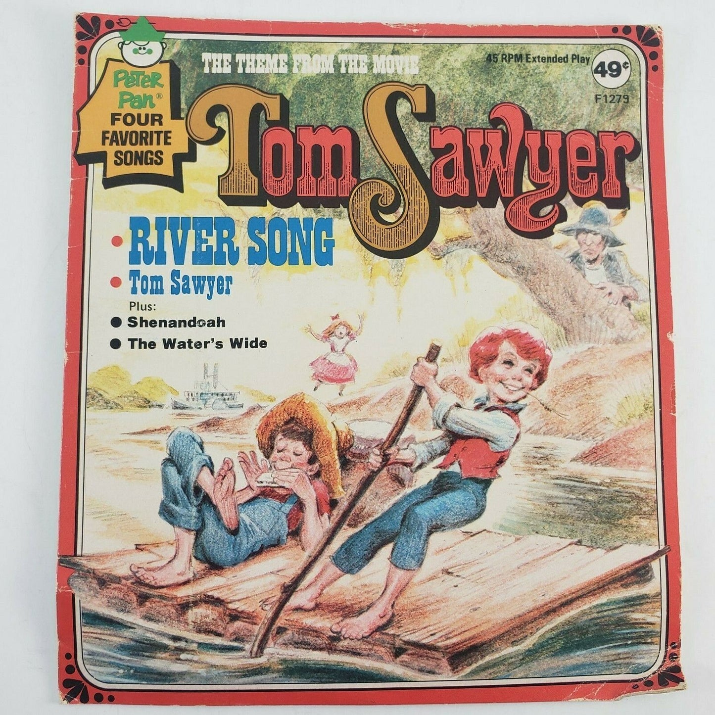 Tom Sawyer Theme 45 RPM EP Peter Pan Records F1279
