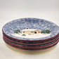 4 Holly Mountain Lodge Dinner Plates 11" FWC Cook's Bazaar Ceramic Winter Scene