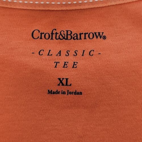 Croft & Barrow Woman's Shirt Size XL Crew Neck Coral Short Sleeve Classic Tee