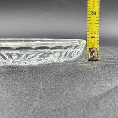 Irena Polish 24% Lead Crystal Plate 6" Diameter Vintage Elegant Clear Glass Dish