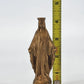 Gold Tone Metal Virgin Mary Statue 4.25" Catholic Religious Figurine Vintage