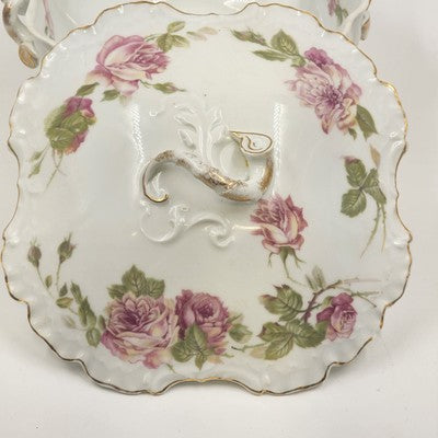 Rosenthal RC Monbijou Soup Tureen w/ Lid Bavaria Pink Roses Gold Scalloped VTG