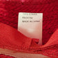 Women's Red Dressy Hat Banded Silk Bows Wedding Church Derby 100% Straw Vintage