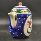 Chocolate Pot and Lid by Present Tense Italy Hand Painted Nine Cups 8.75"h x 6"d