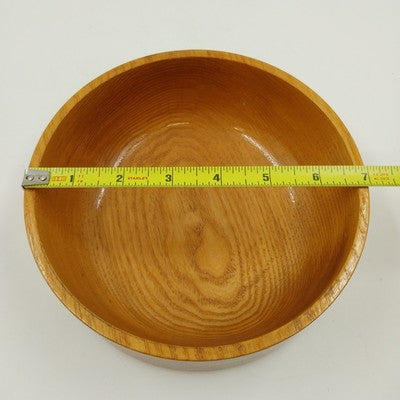 Maple Brown Mulberry Glossy Wooden Serving Salad Fruit Bowl Round Hand Made 7"