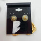 Catherines Earrings Lot 4 Pair Gold Tone Blue Black Beaded Dangle Vintage