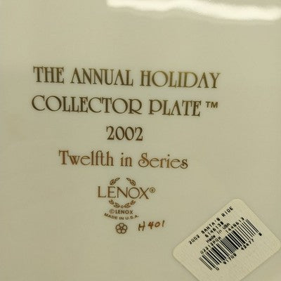 Lenox Christmas Plate 2002 Santa's Ride Annual Holiday Collector Mint In Box