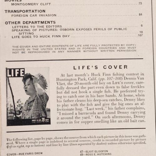 Life Magazine August 16 1948 Fisherman Montgomery Clift Foreign Cars An Incomplete Issue