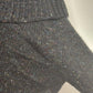 Studio Works Womens Large Knit Sweater Jacket Black Cowl Neck