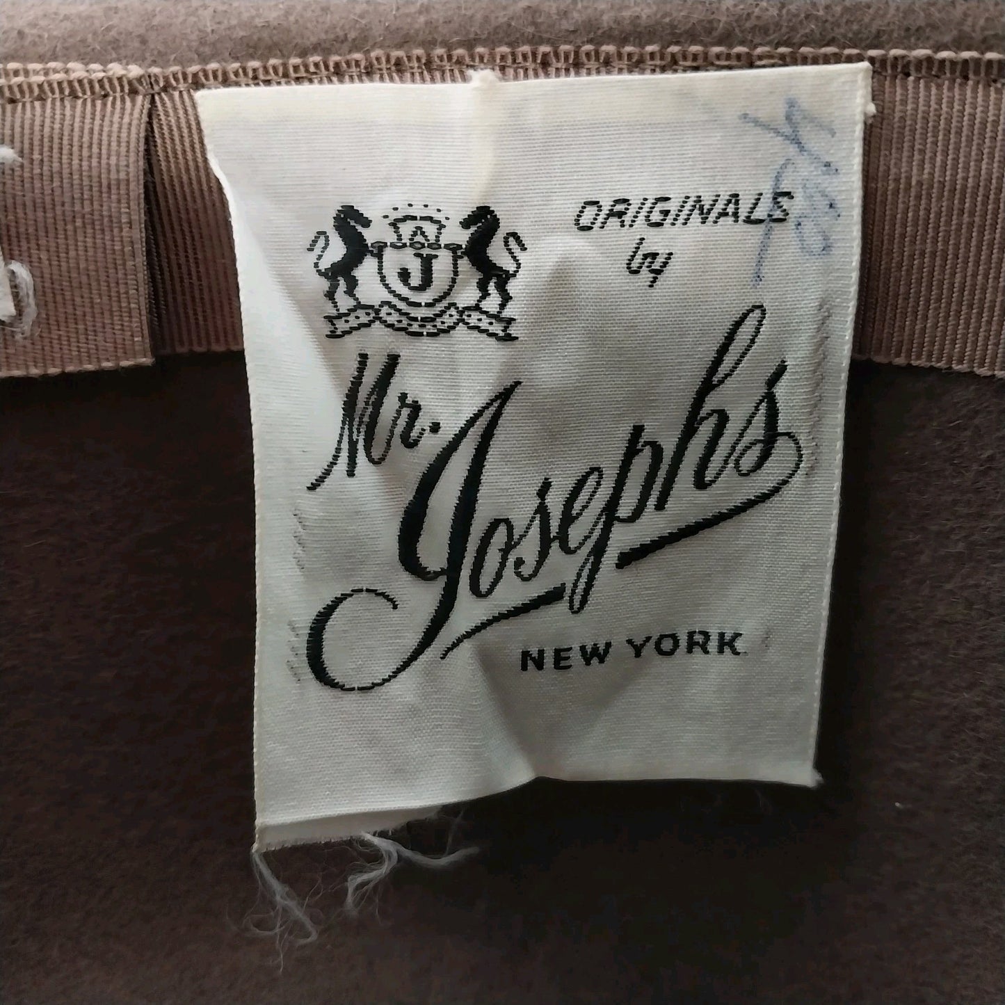 Mr Josephs Original Brown Fedora Felt Coche Hat w Multicolor Feathers New York